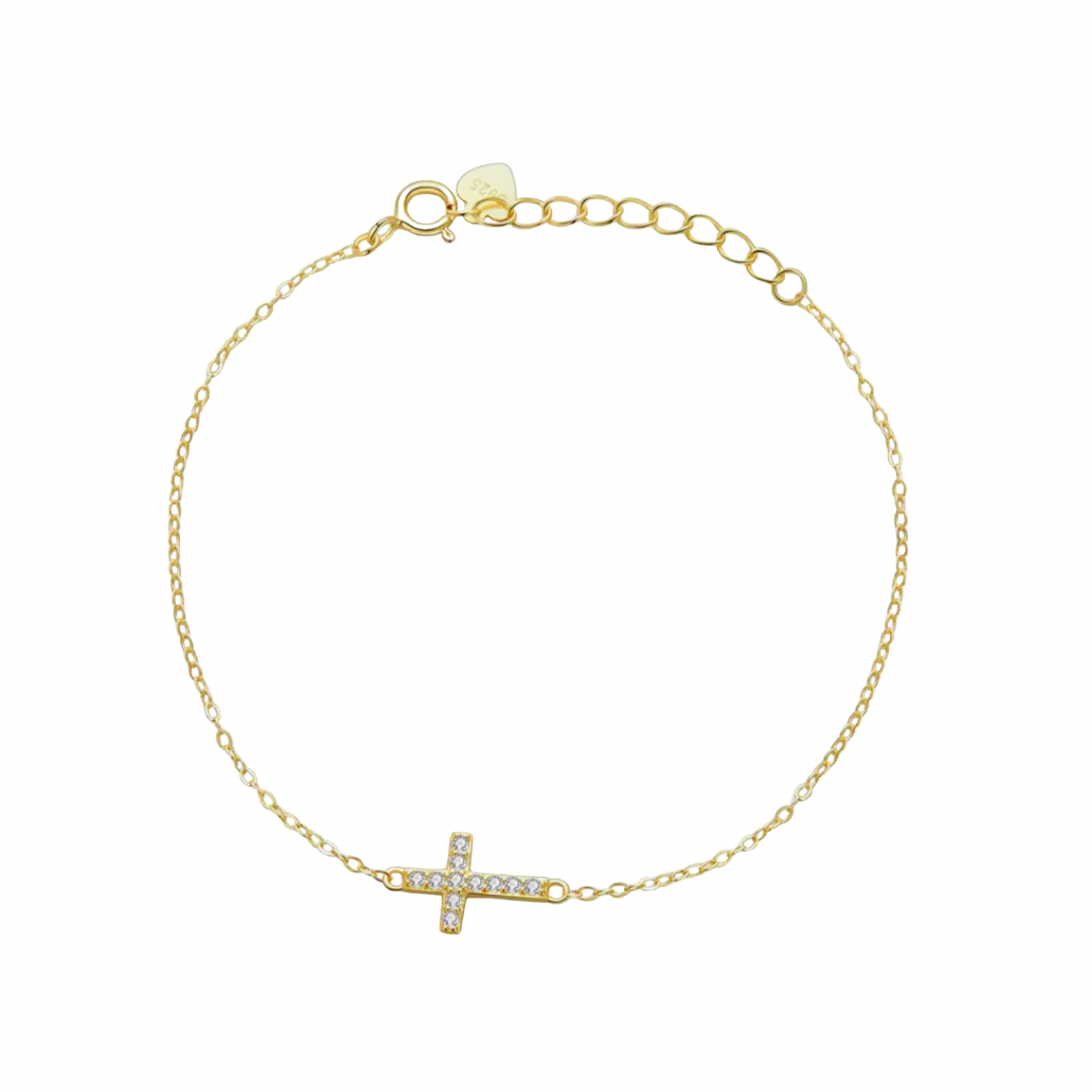 Gold Cross Bracelet
