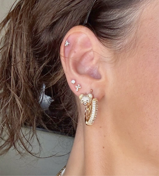 Teddy Stud Earrings