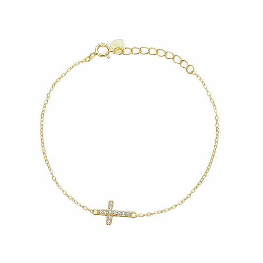 Gold Cross Bracelet